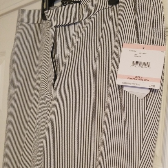 New Kasper Women's Pinstripe Seersucker Trousers. - Picture 3 of 5